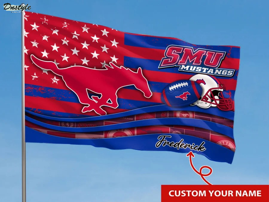 Smu mustangs NCAA custom name flag 1