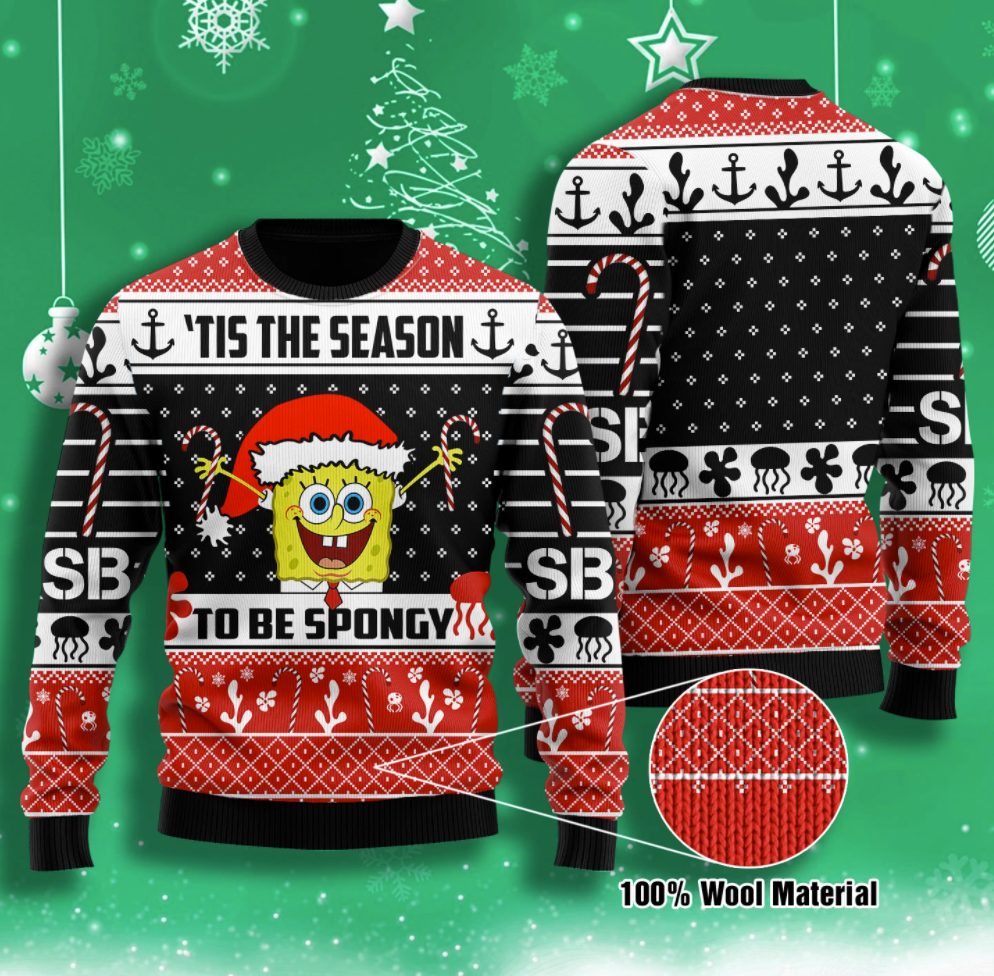 SpongeBob SquarePants tis the season to be spongy ugly sweater