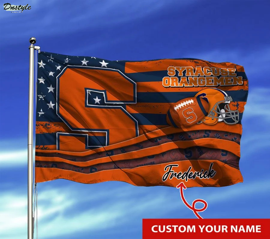 Syracuse orange NCAA custom name flag 1