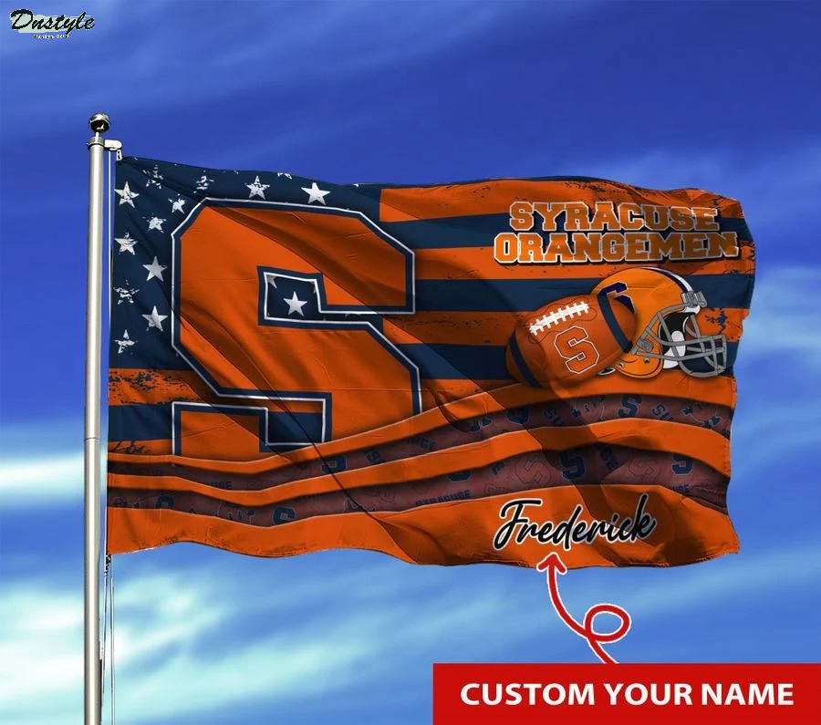 Syracuse orange NCAA custom name flag