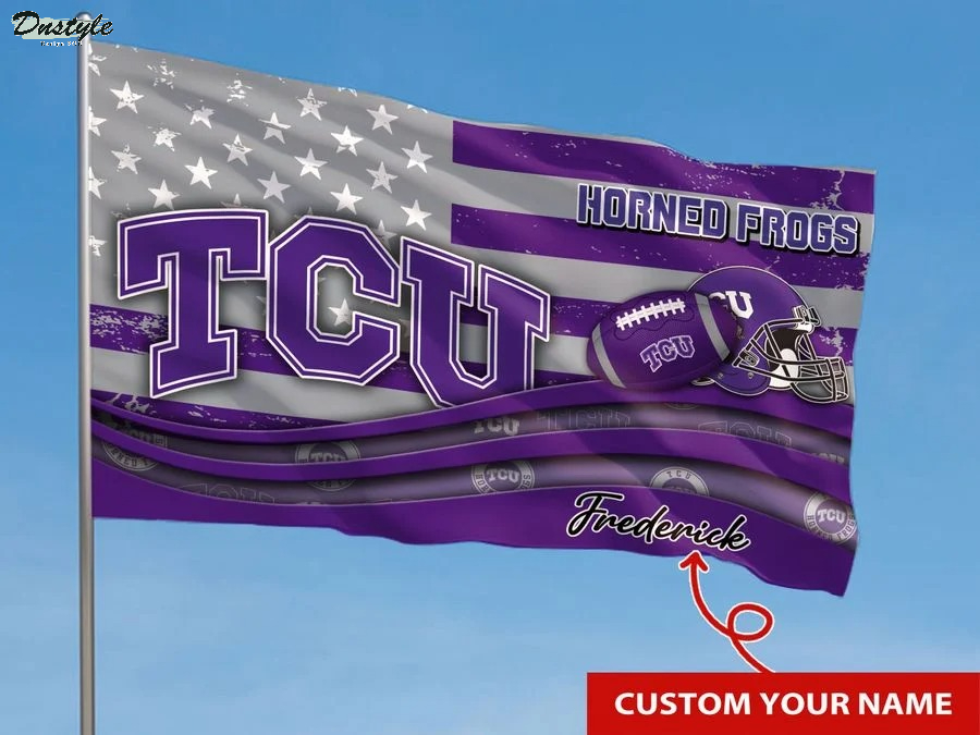 TCU horned frogs NCAA custom name flag 1