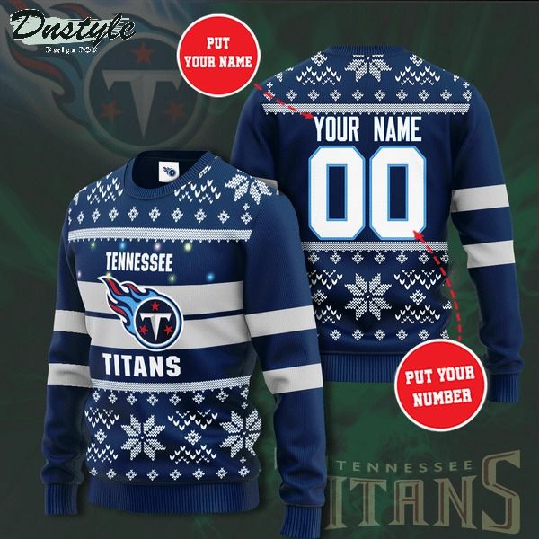 Tennessee Titans NFL custom name and number ugly christmas sweater
