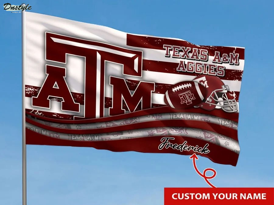 Texas a&m aggies NCAA custom name flag 1
