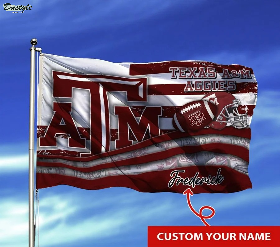 Texas a&m aggies NCAA custom name flag