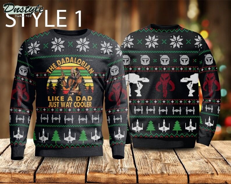 The Dadalorian Like A Dad Just Way Cooler Ugly Christmas Sweater