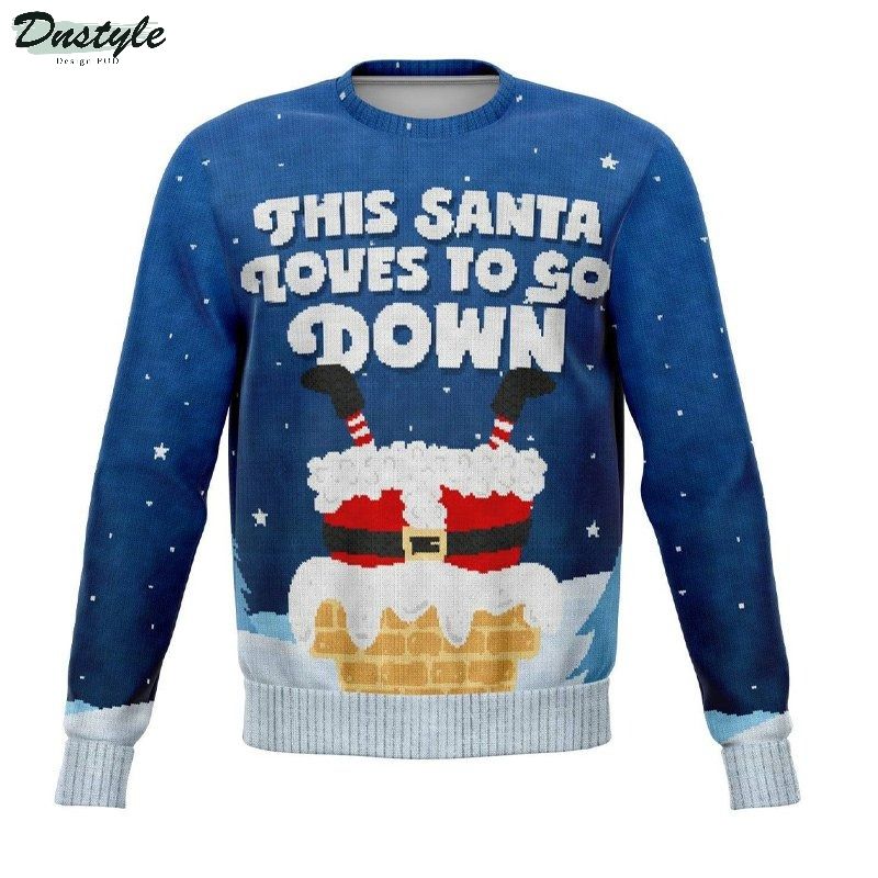 This santa love to go down christmas ugly sweater 2