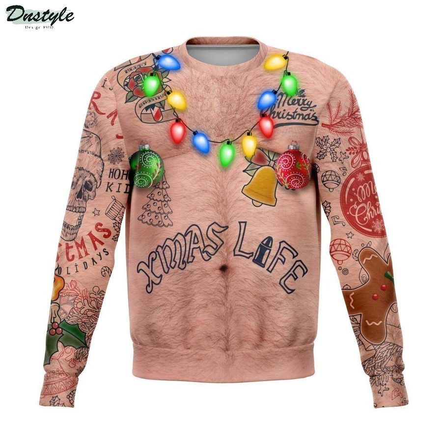Topless xmas life ugly christmas sweater