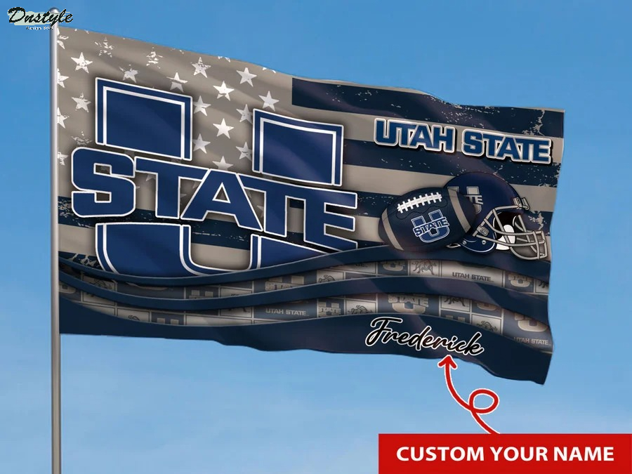 UTAH state aggies NCAA custom name flag 1