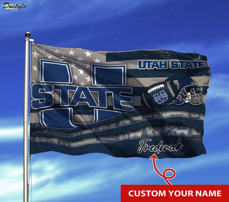 UTAH state aggies NCAA custom name flag