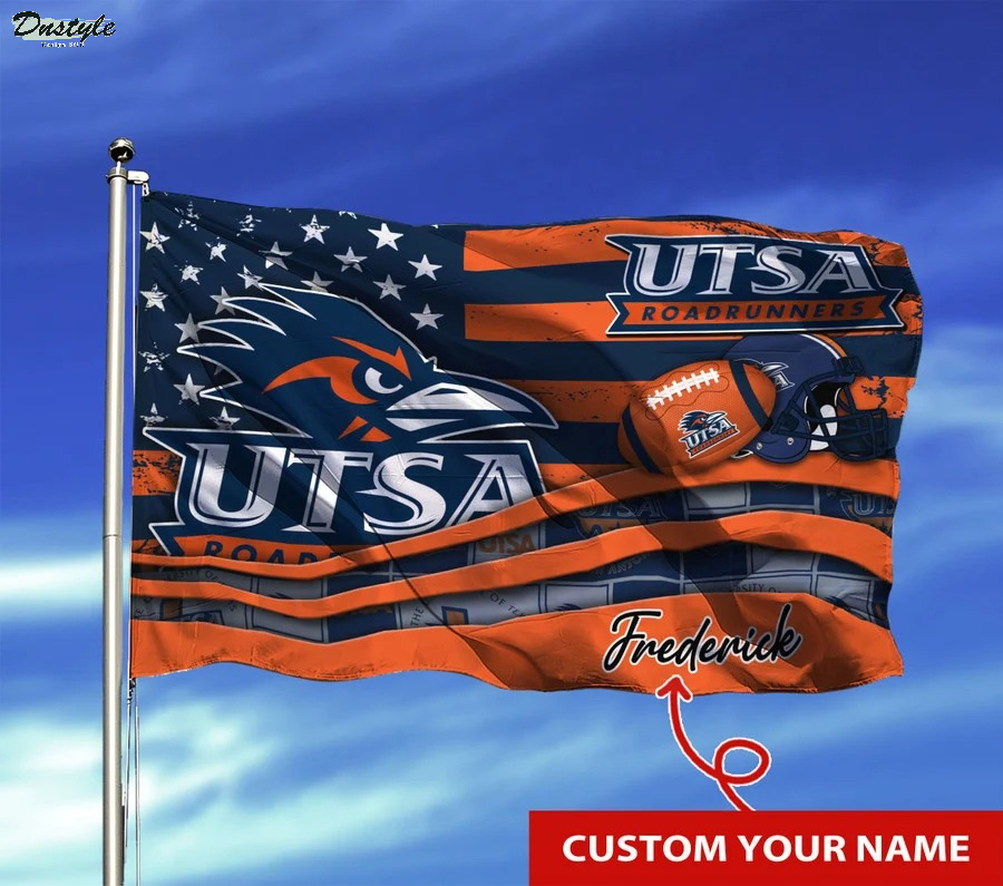 UTSA Roadrunners NCAA custom name flag