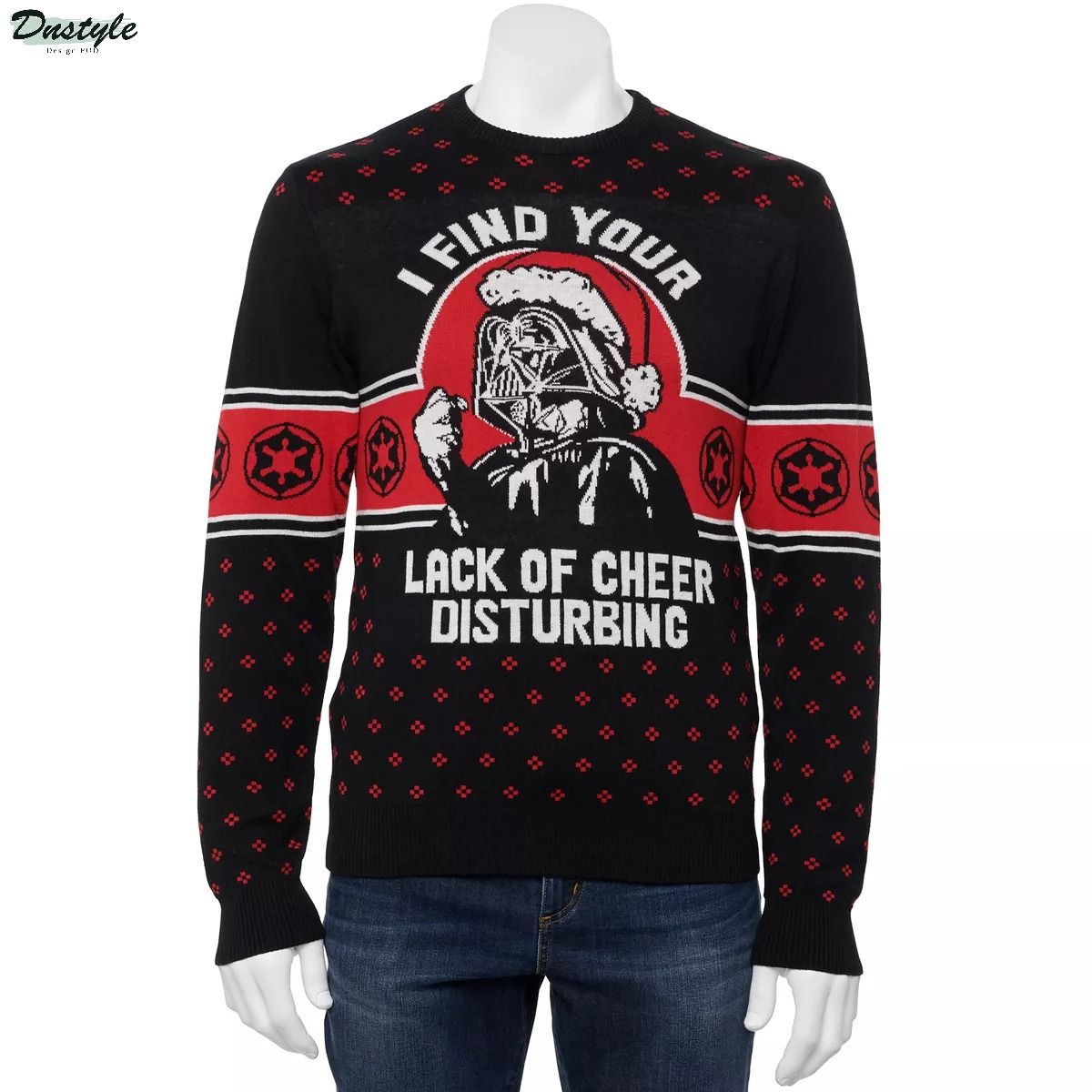Vader I find your lack of cheer disturbing ugly christmas sweater 1