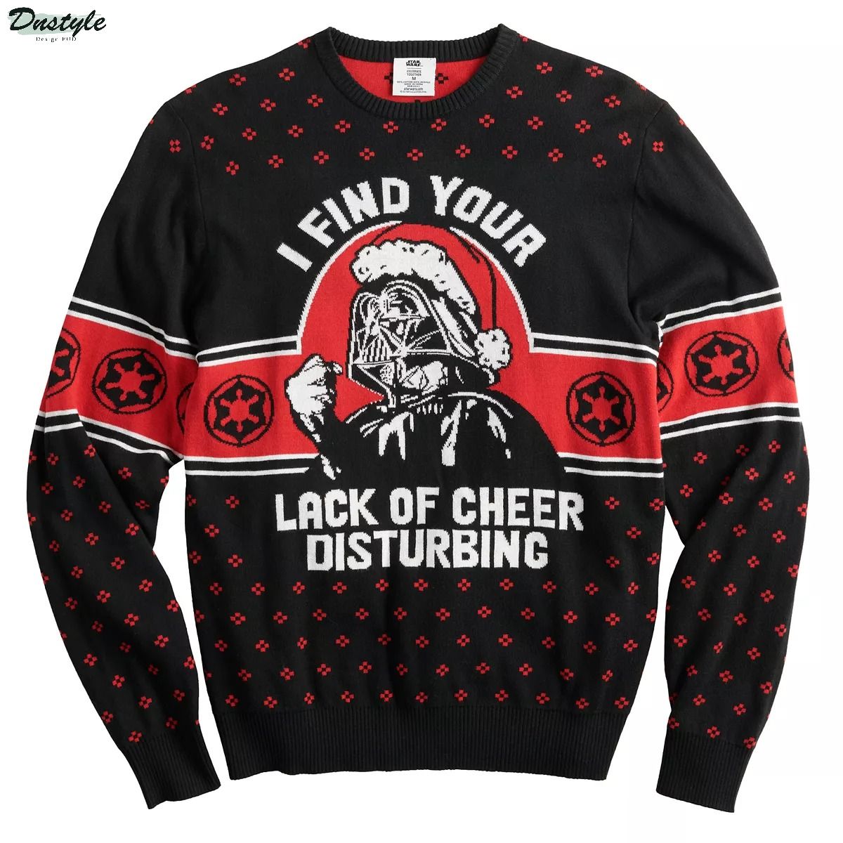 Vader I find your lack of cheer disturbing ugly christmas sweater