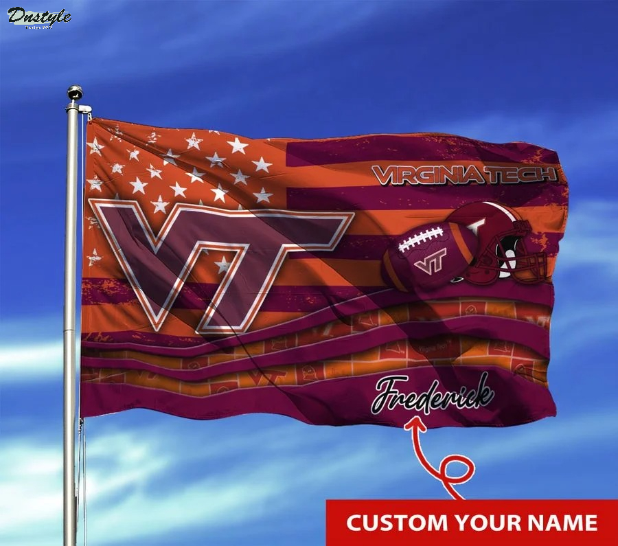 Virginia tech hokies NCAA custom name flag