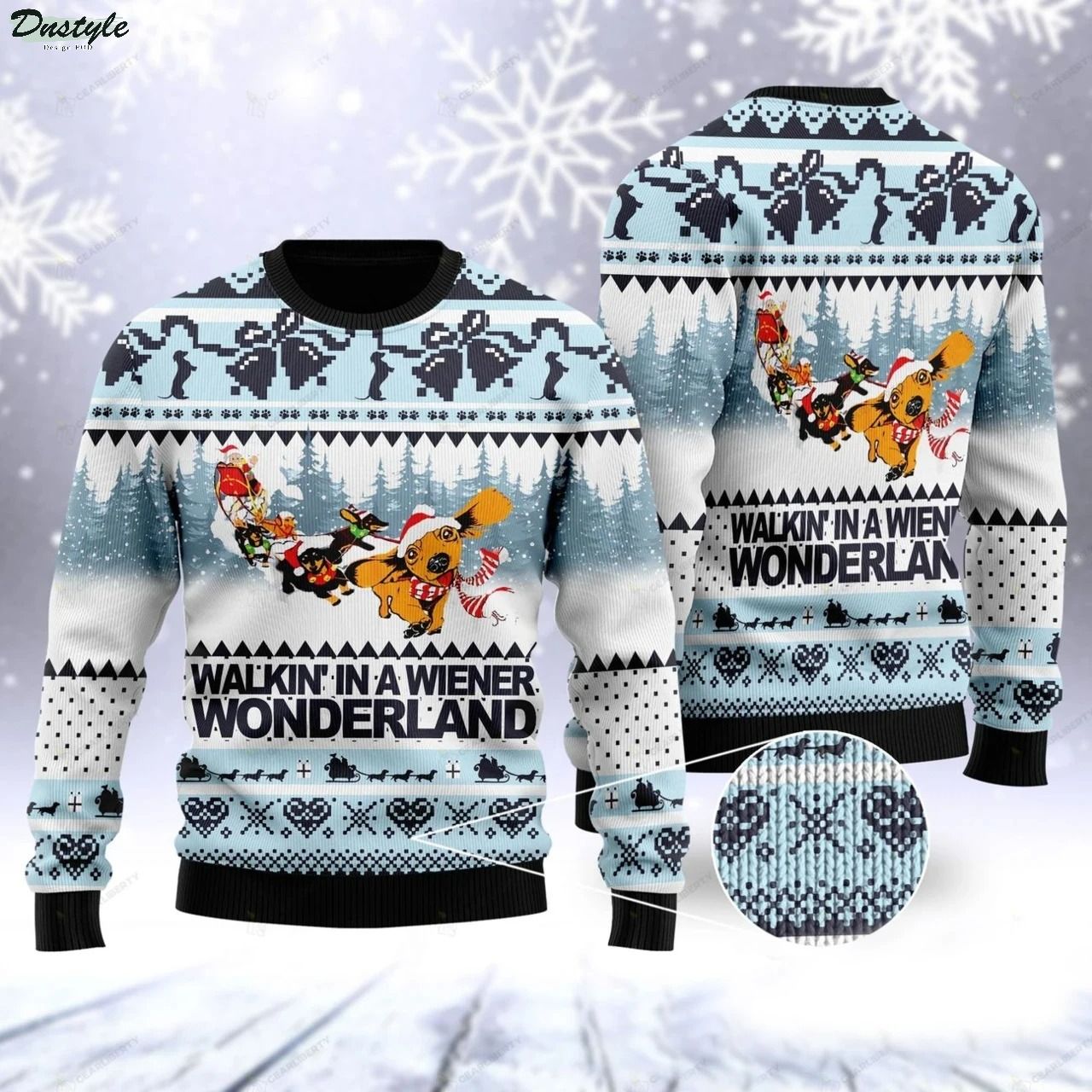 Walkin' in a wiener wonderland ugly christmas sweater
