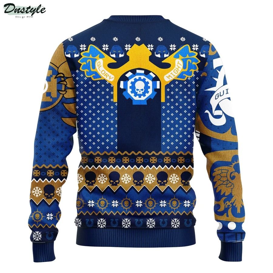 Warhammer 40K Blue Ugly Christmas Sweater 1