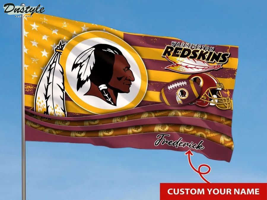 Washington redskins NFL custom name flag