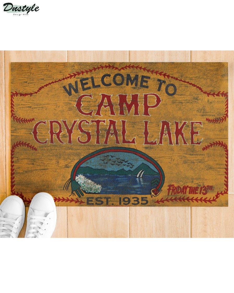 Welcome to camp crystal lake friday the 13th est 1935 doormat 2
