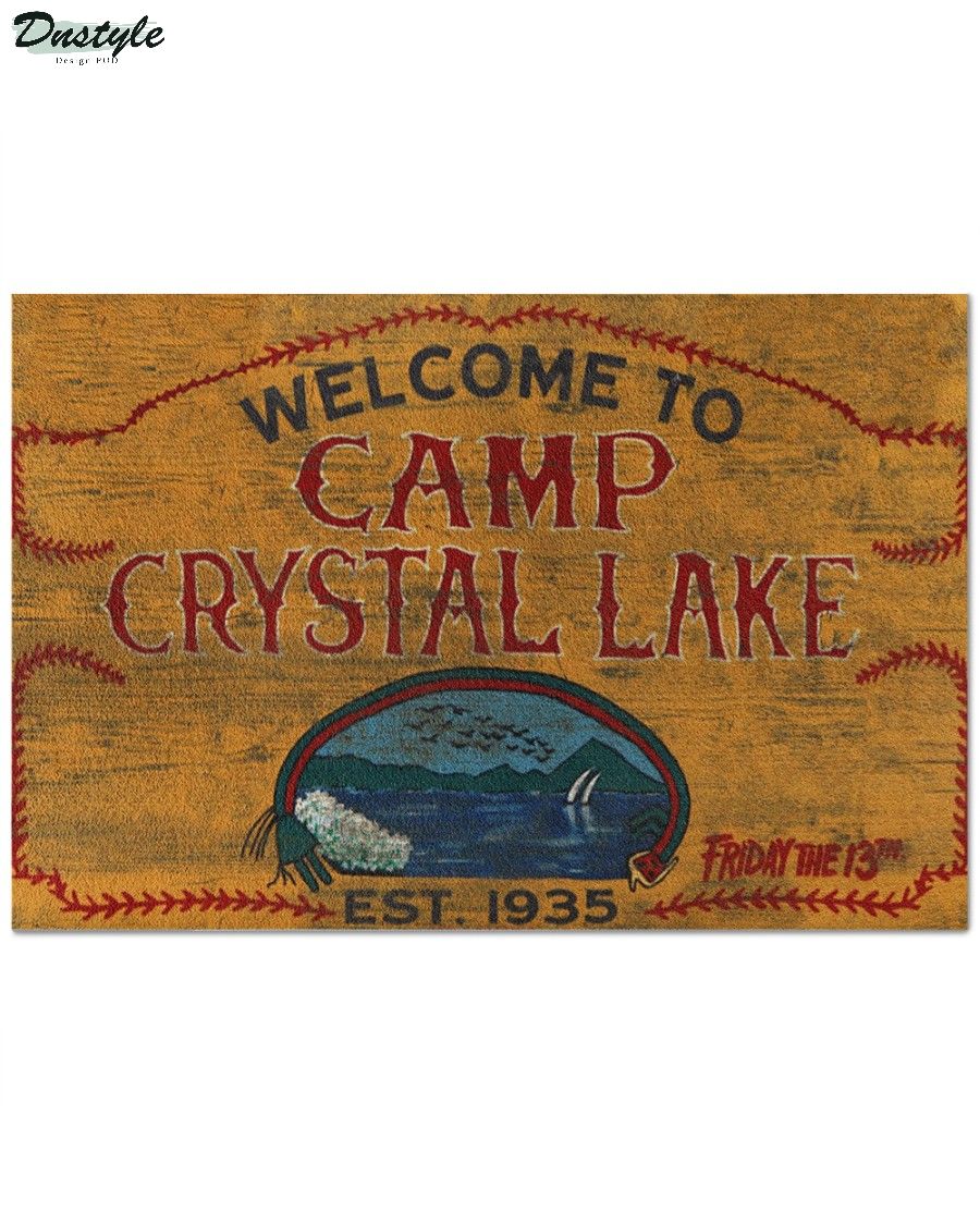Welcome to camp crystal lake friday the 13th est 1935 doormat