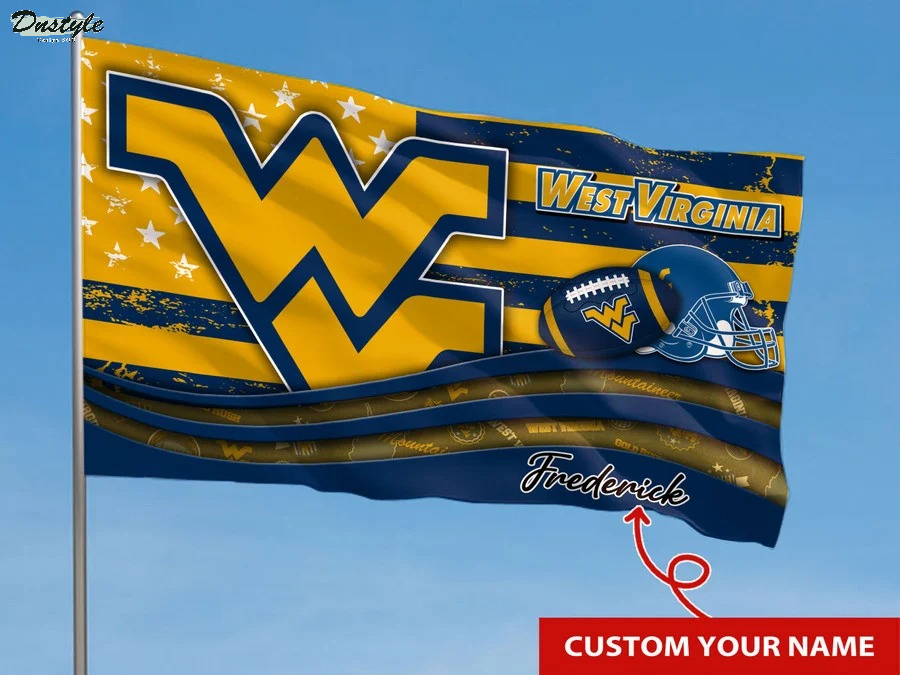 West virginia mountaineers NCAA custom name flag