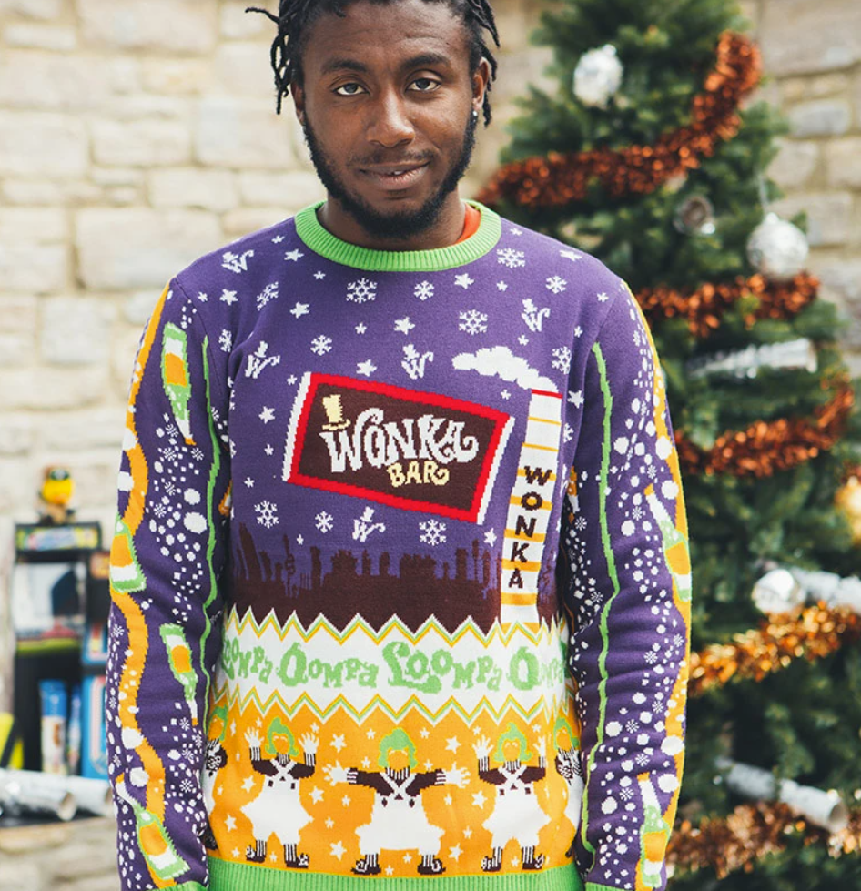 Willy Wonka & the Chocolate Factory ugly sweater