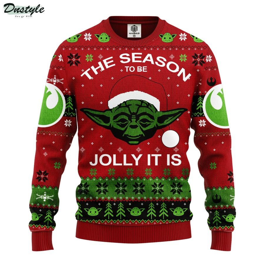 Yoda the season to be jolly it is ugly christmas sweater