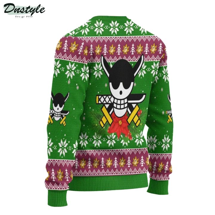 Zoro One Piece Anime Ugly Christmas Sweater 1