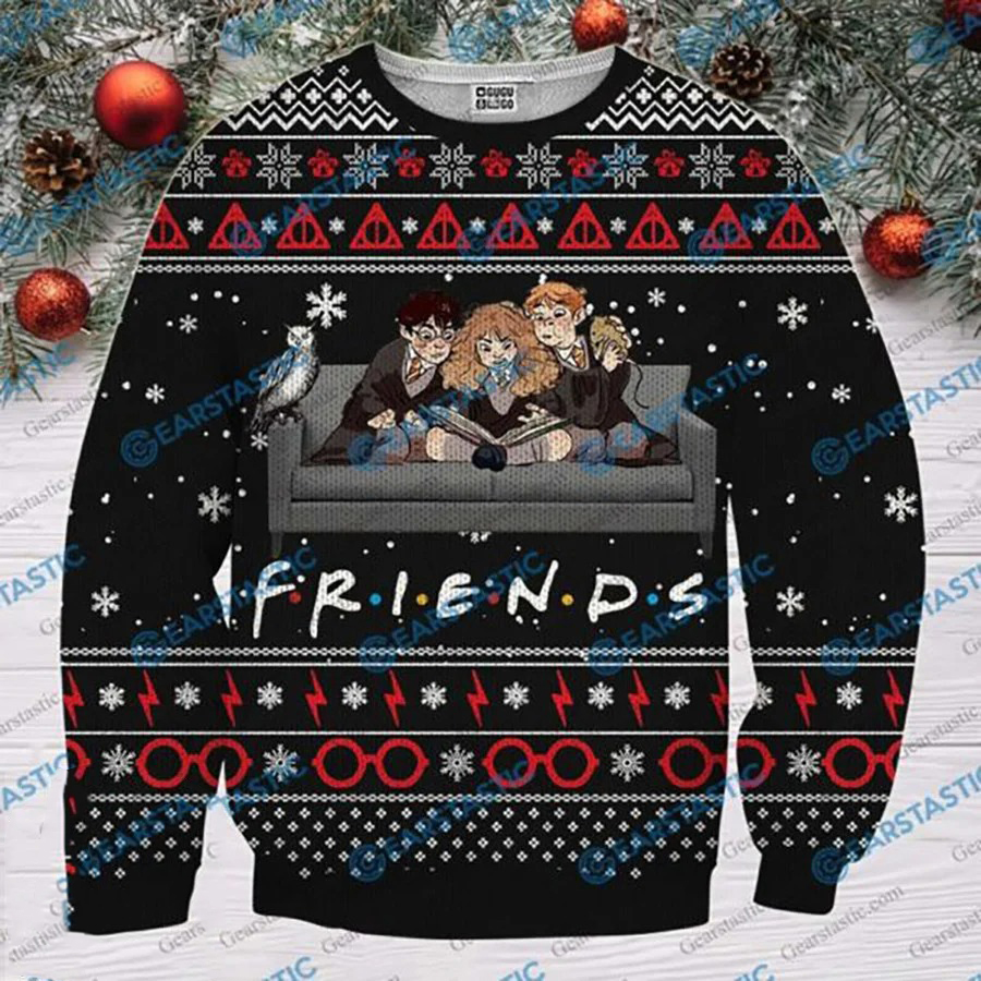 Friends Tv Show Harry Potter ugly christmas sweater