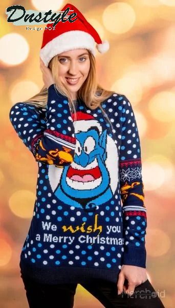 Aladdin We Wish You A Merry Christmas Ugly Sweater 1