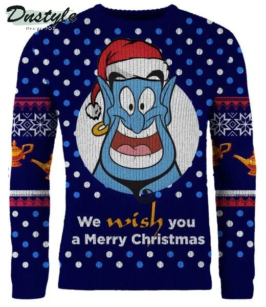 Aladdin We Wish You A Merry Christmas Ugly Sweater