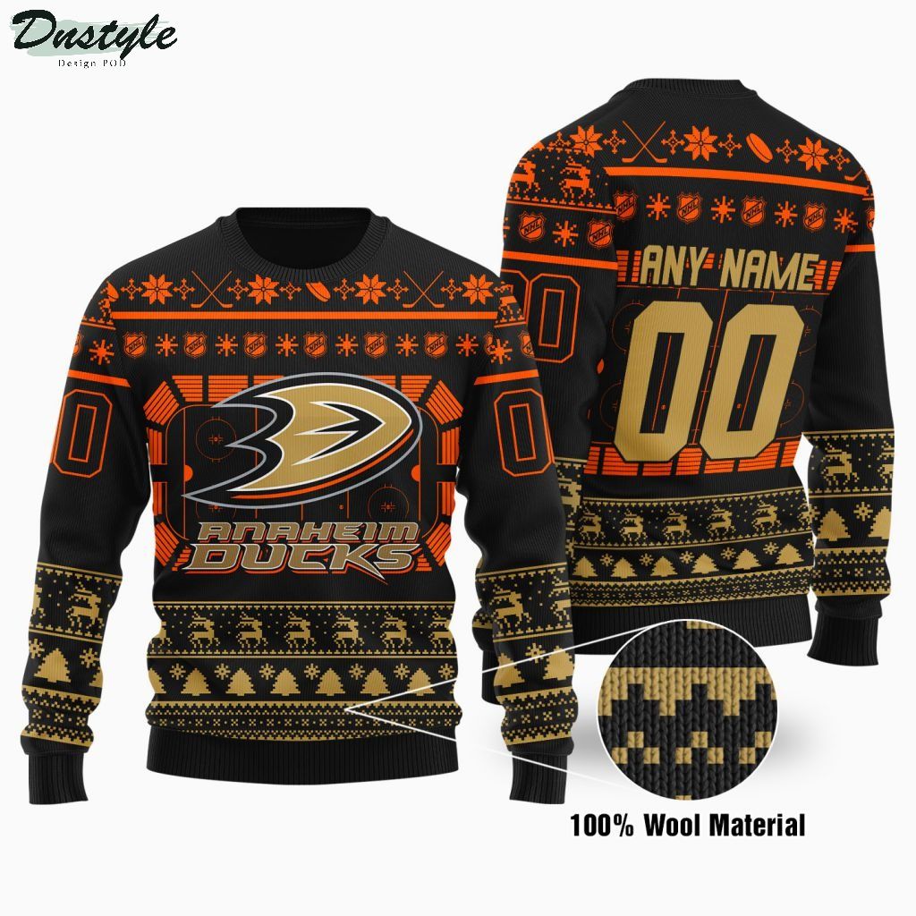Anaheim Ducks NHL personalized ugly christmas sweater 1