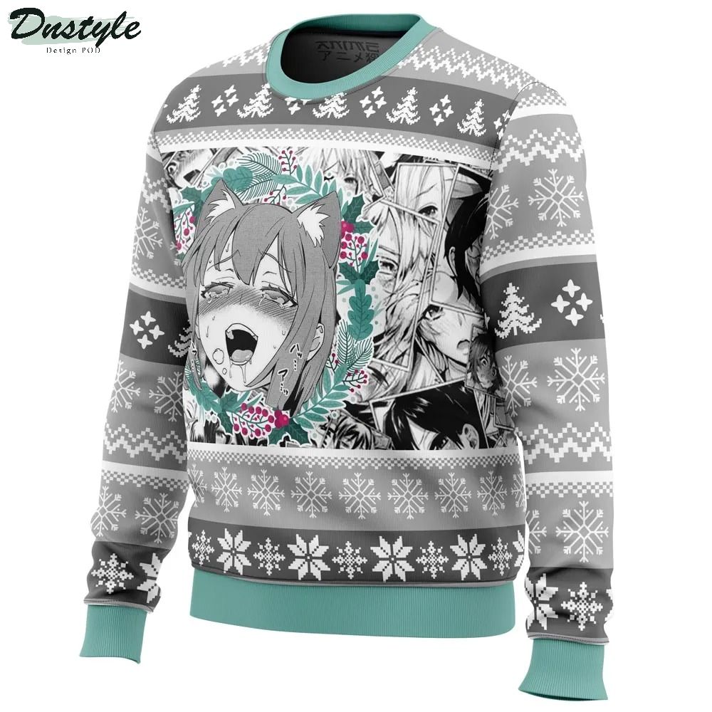Anime Ahegao Ugly Christmas Sweater 1