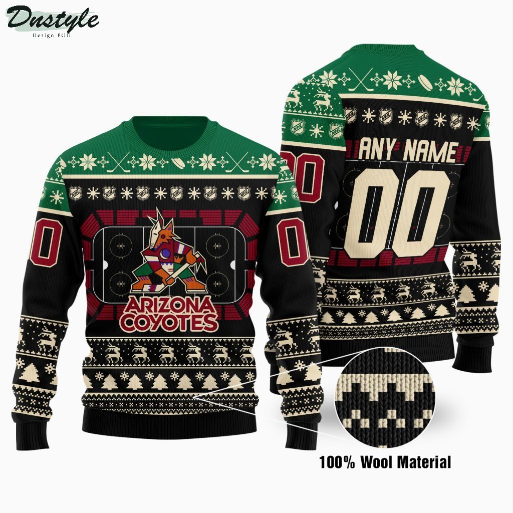 Arizona Coyotes NHL personalized ugly christmas sweater 1
