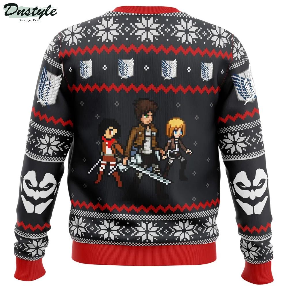 Attack on Titan Colossal Claus Ugly Christmas Sweater 1