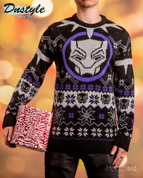 Black Panther ugly christmas sweater 1