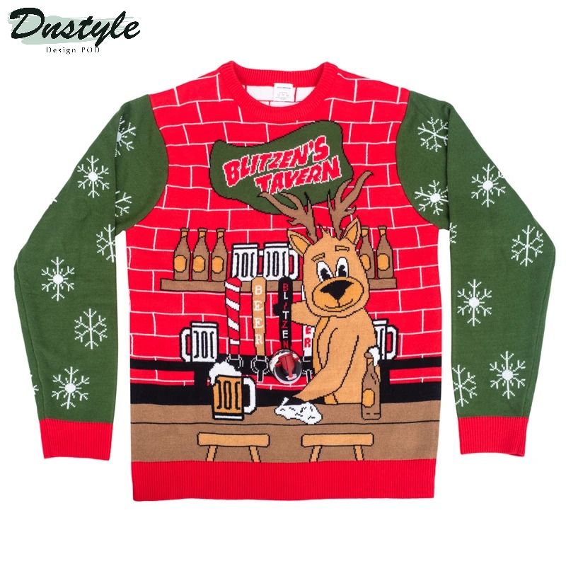 Blitzen's Tavern Beverage Ugly Christmas Sweater 2