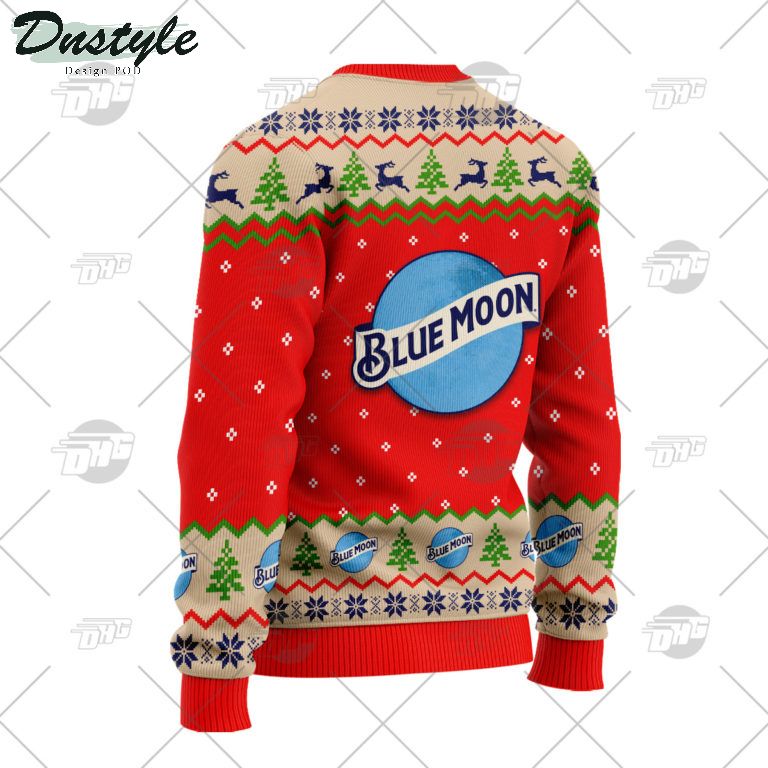Blue Moon Beer Grinch I Will Drink Here Or There Ugly Christmas Sweater 2