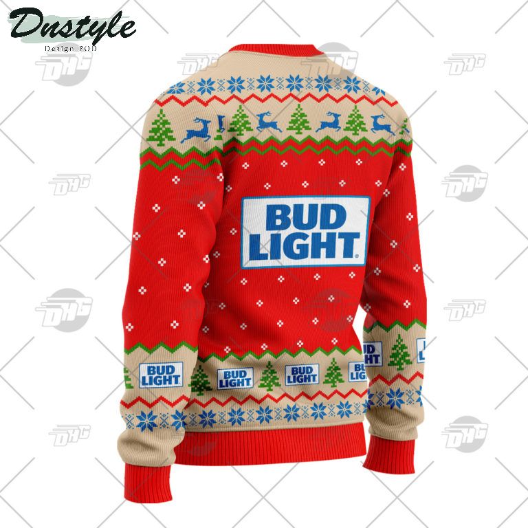 Bud Light Beer Grinch I Will Drink Here Or There Ugly Christmas Sweater 2