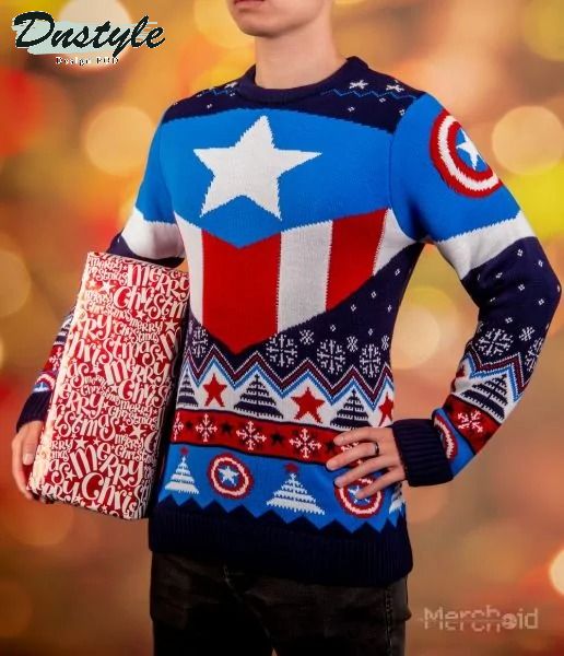 Captain America Ugly Christmas Sweater 1