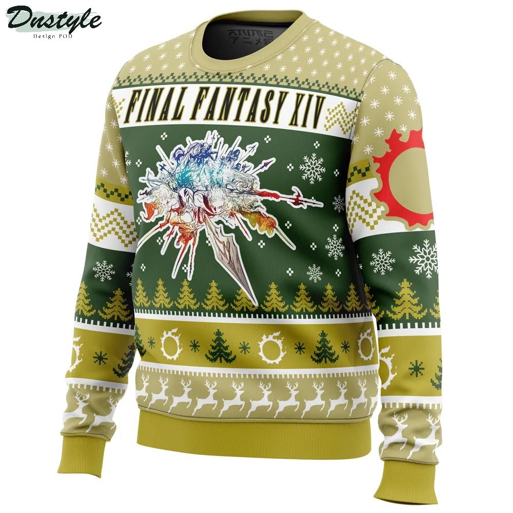 Christmas Fantasy Final Fantasy XIV Ugly Christmas Sweater 1