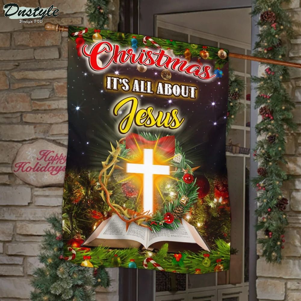 Christmas it's all about jesus flag 1