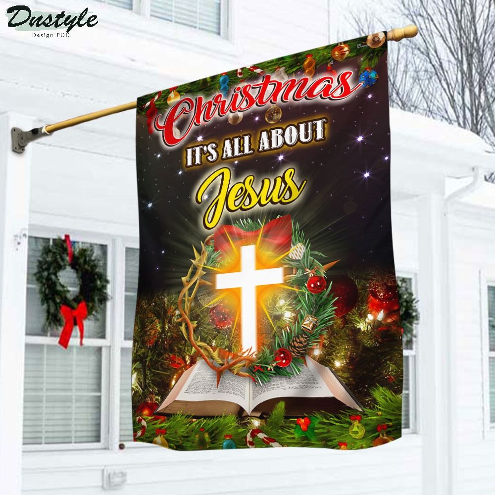 Christmas it's all about jesus flag