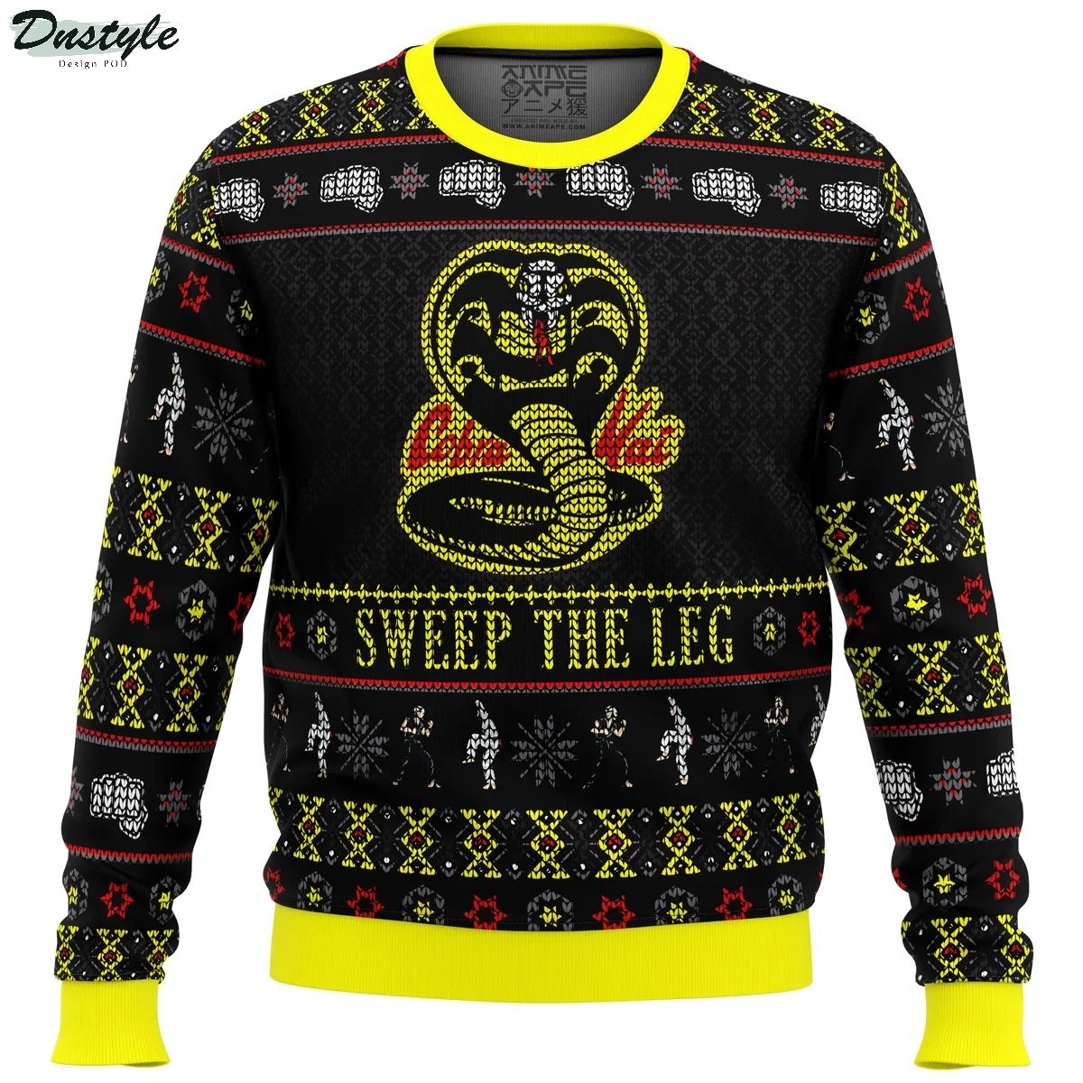 Cobra Kai Sweep The Leg Karate Kid Ugly Christmas Sweater