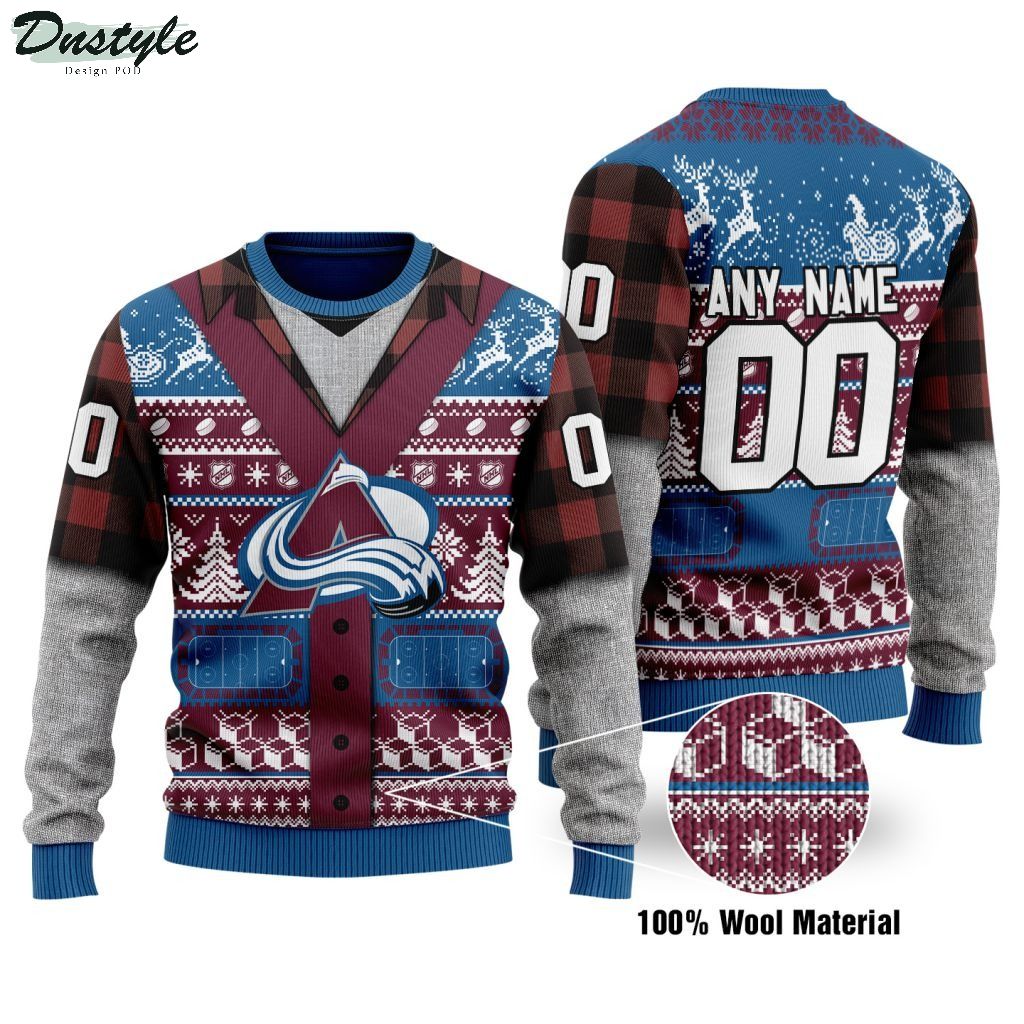 Colorado Avalanche NHL personalized ugly christmas sweater 1