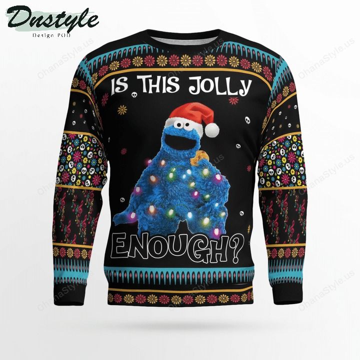 Cookie monster muppet is this jolly enough ugly christmas sweater 3