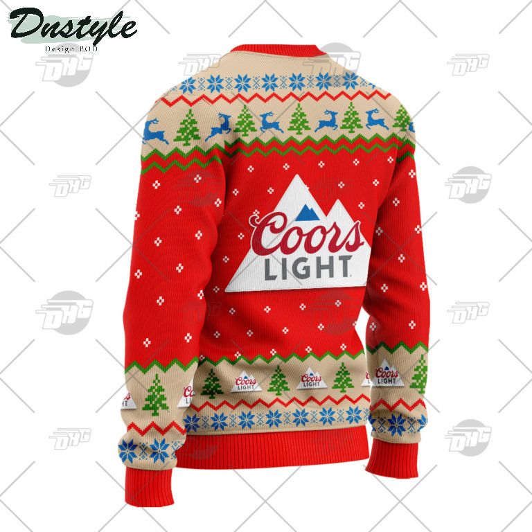 Coors Light Beer Grinch I Will Drink Here Or There Ugly Christmas Sweater 3
