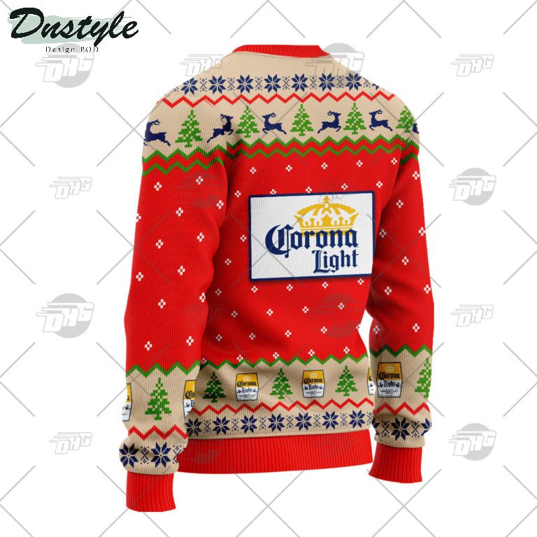 Corona Light Beer Grinch I Will Drink Here Or There Ugly Christmas Sweater 2