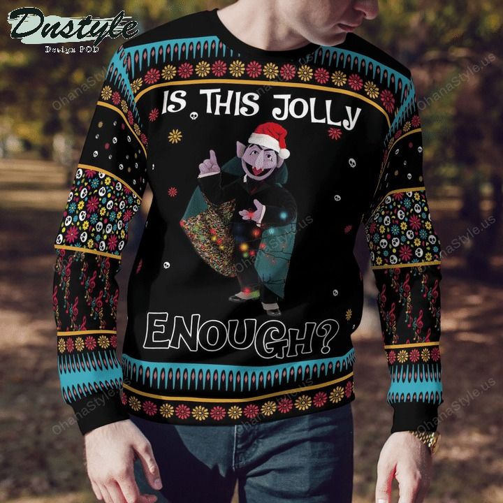 Count von count muppet is this jolly enough ugly christmas sweater 2