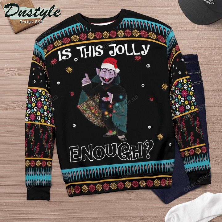Count von count muppet is this jolly enough ugly christmas sweater 3