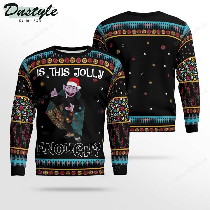 Count von count muppet is this jolly enough ugly christmas sweater