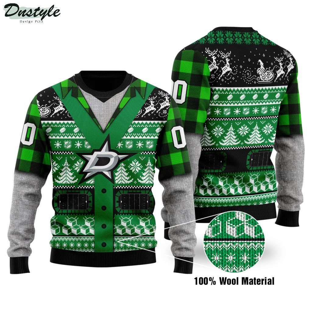 Dallas Stars NHL personalized ugly christmas sweater 1
